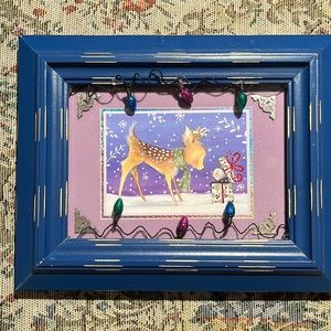 Framed Christmas Deer